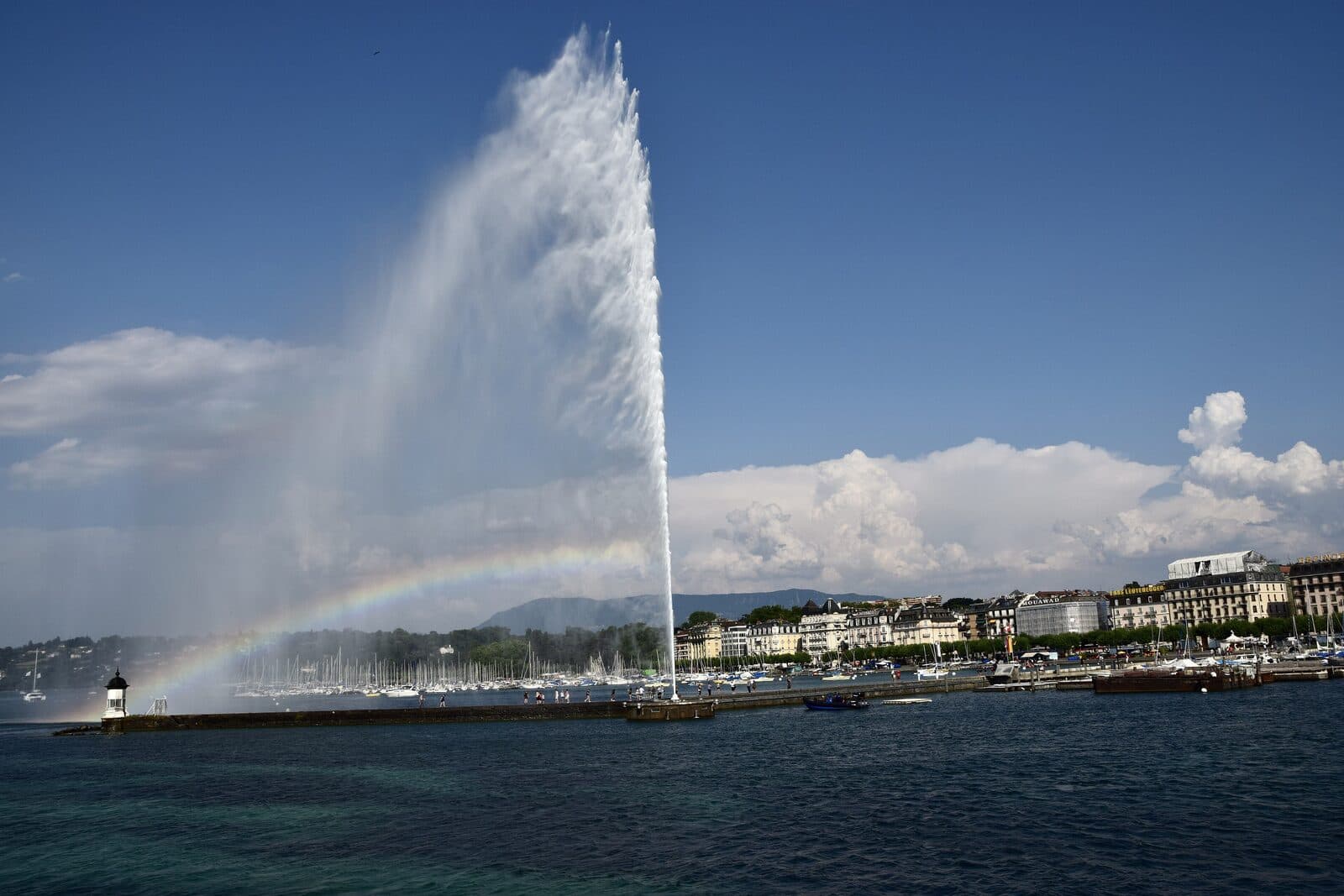 Lake Geneva, the Jet d'Eau and international organisations